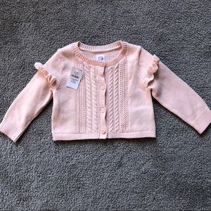 NWT Baby Gap Ruffle Cardigan Sweater